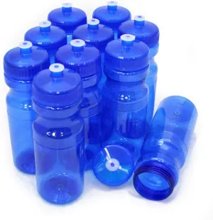 Rolling Sands BPA Free 24oz Drink Bottles Blue (10 Pk, Made in USA)