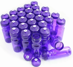 Rolling Sands BPA-Free 24 Ounce Water Bottles, Bulk 30 Pack, Made in USA