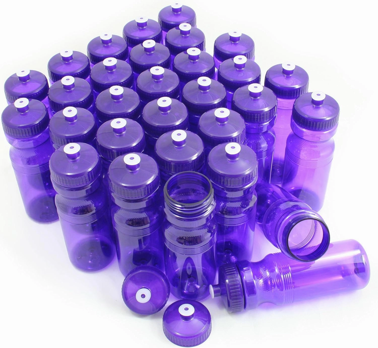 Rolling Sands BPA-Free 24 Ounce Water Bottles, Bulk 30 Pack, Made in USA