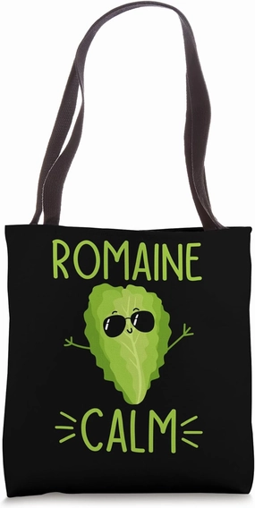 Romaine Calm Lettuce Funny Vegetable Gardening Design Tote Bag