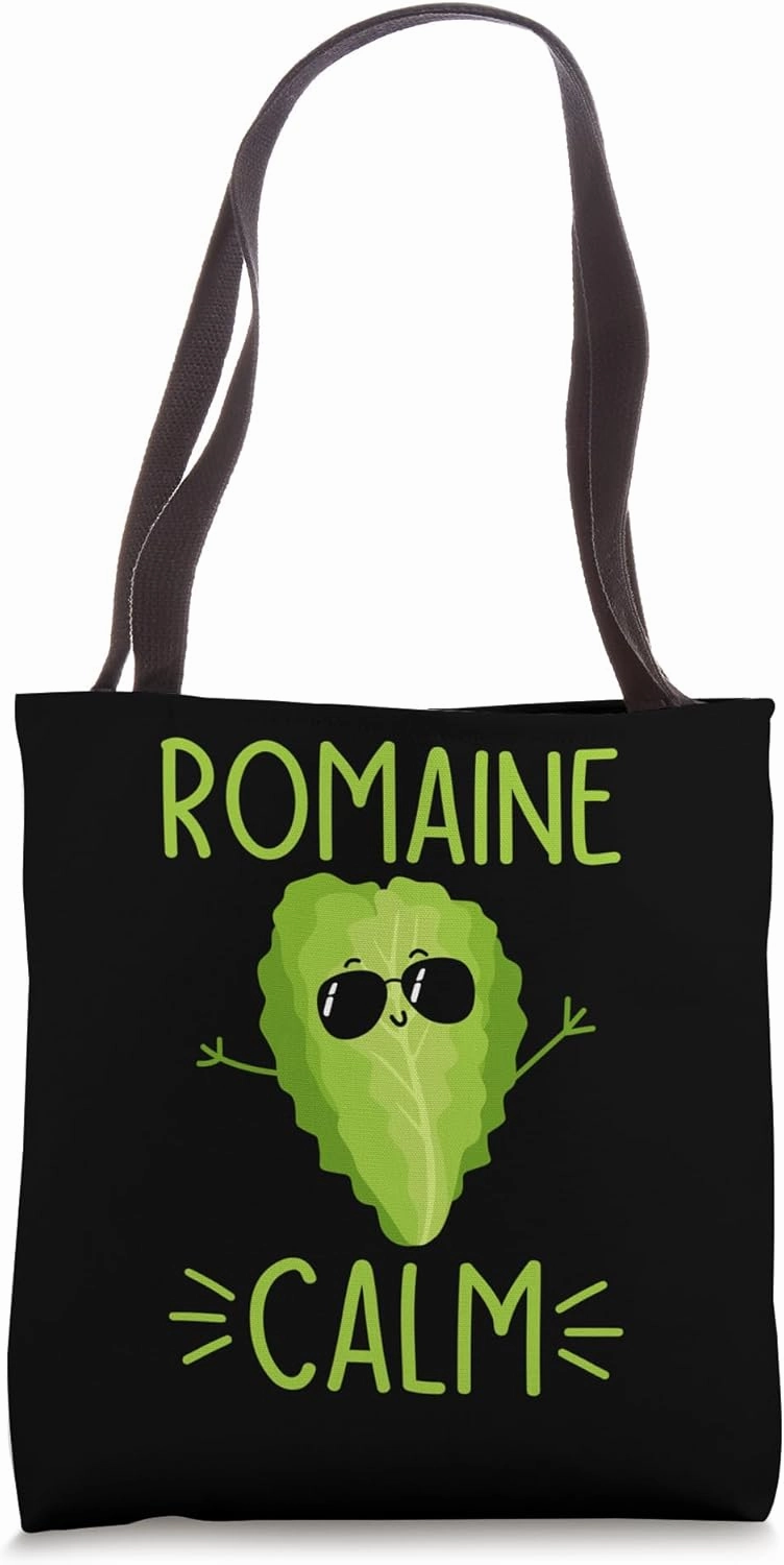 Romaine Calm Lettuce Funny Vegetable Gardening Design Tote Bag