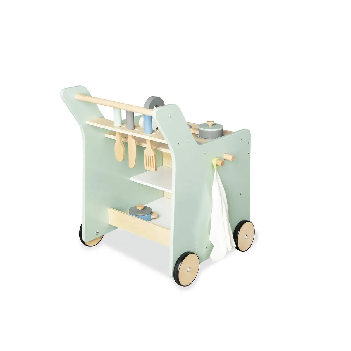 Rootz 'Kalle' Children's Kitchen - Play Kitchen - Toy Kitchen - Encourages Creativity - 45cm x 48cm x 58cm - Pastel Green