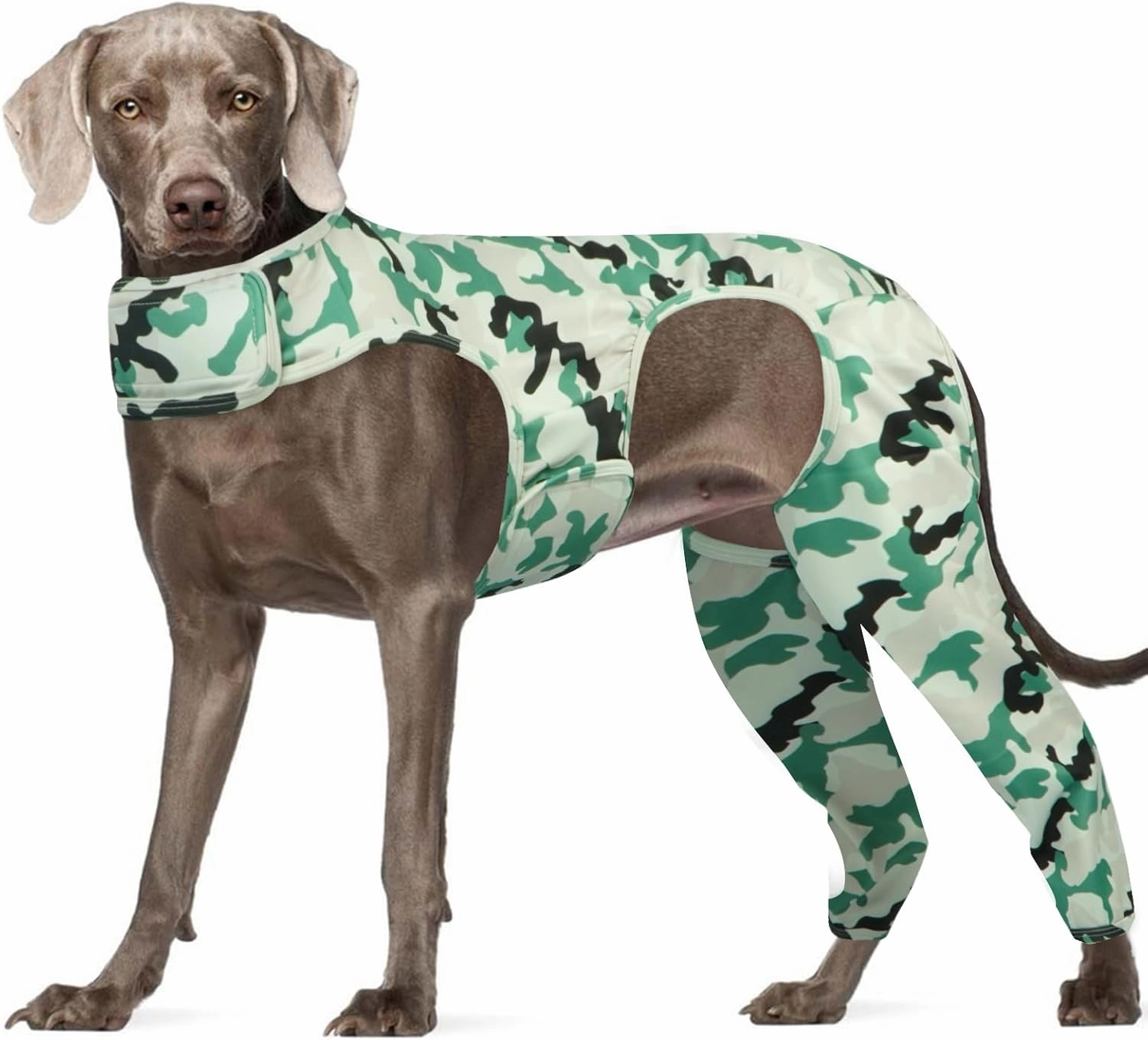 ROZKITCH Dog Surgery Recovery Sleeve Rear Legs, Pet Sleeve to Prevent Licking Wound Elbow Brace Protector, Dog Recovery Suit Cone Collar Alternative for Sprain ACL CCL Arthritis Joint Care Camo 3XL
