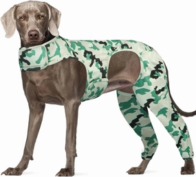 ROZKITCH Dog Surgery Recovery Sleeve Rear Legs, Pet Sleeve to Prevent Licking Wound Elbow Brace Protector, Dog Recovery Suit Cone Collar Alternative for Sprain ACL CCL Arthritis Joint Care Camo 3XL