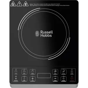 Russell Hobbs J12 Infrared Cooktop 2000W with LED Display Infrared Cooker, 8 Temperature Settings, 3hrs Programmable Timer- Black