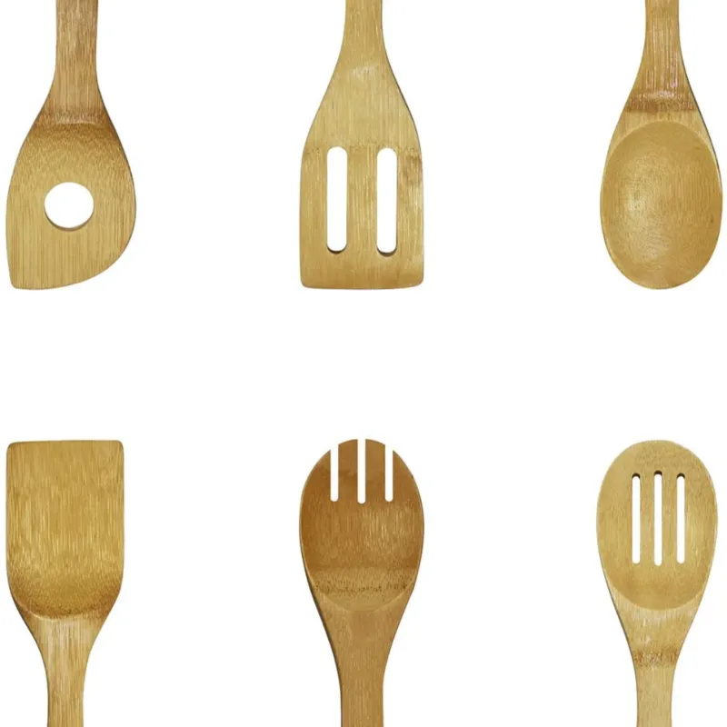 Rynx | 6 Pieces Oceanstar Bamboo Kitchen Tool Set With Hole For Hanging