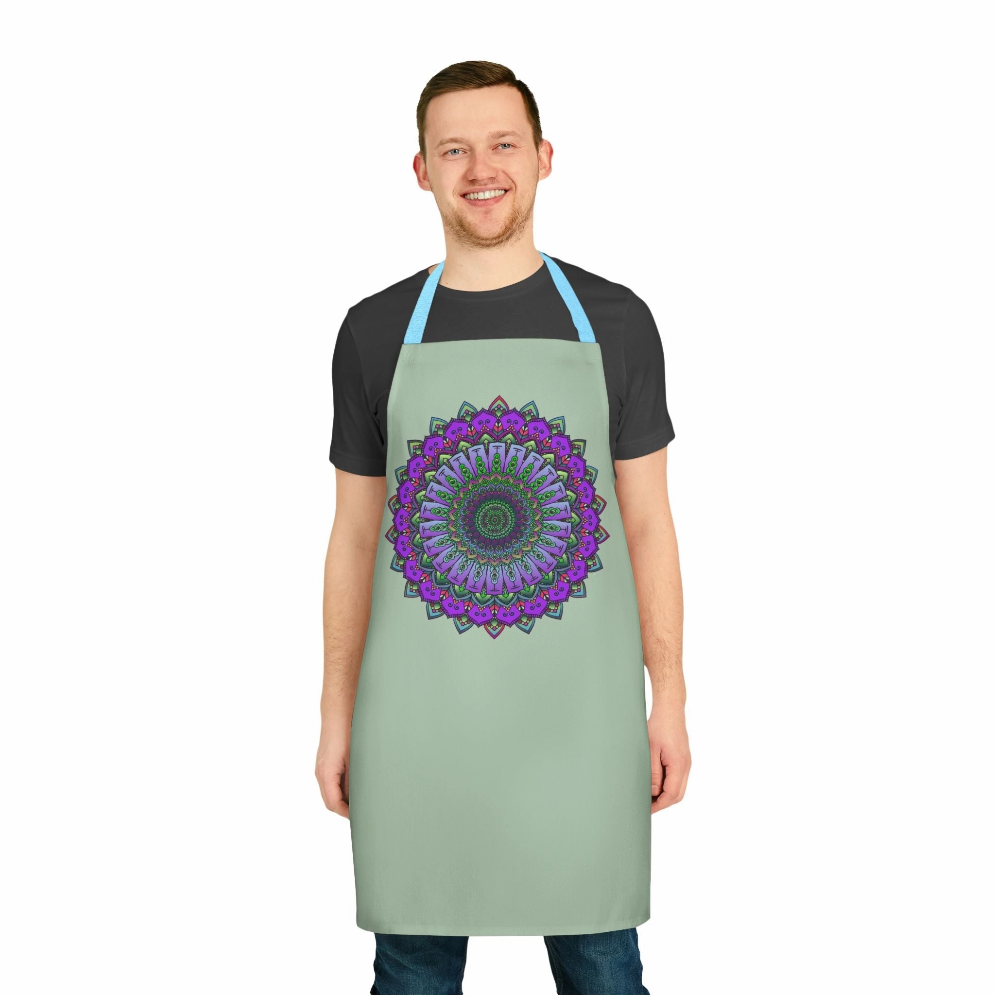 Sage Green Mandala Art Apron