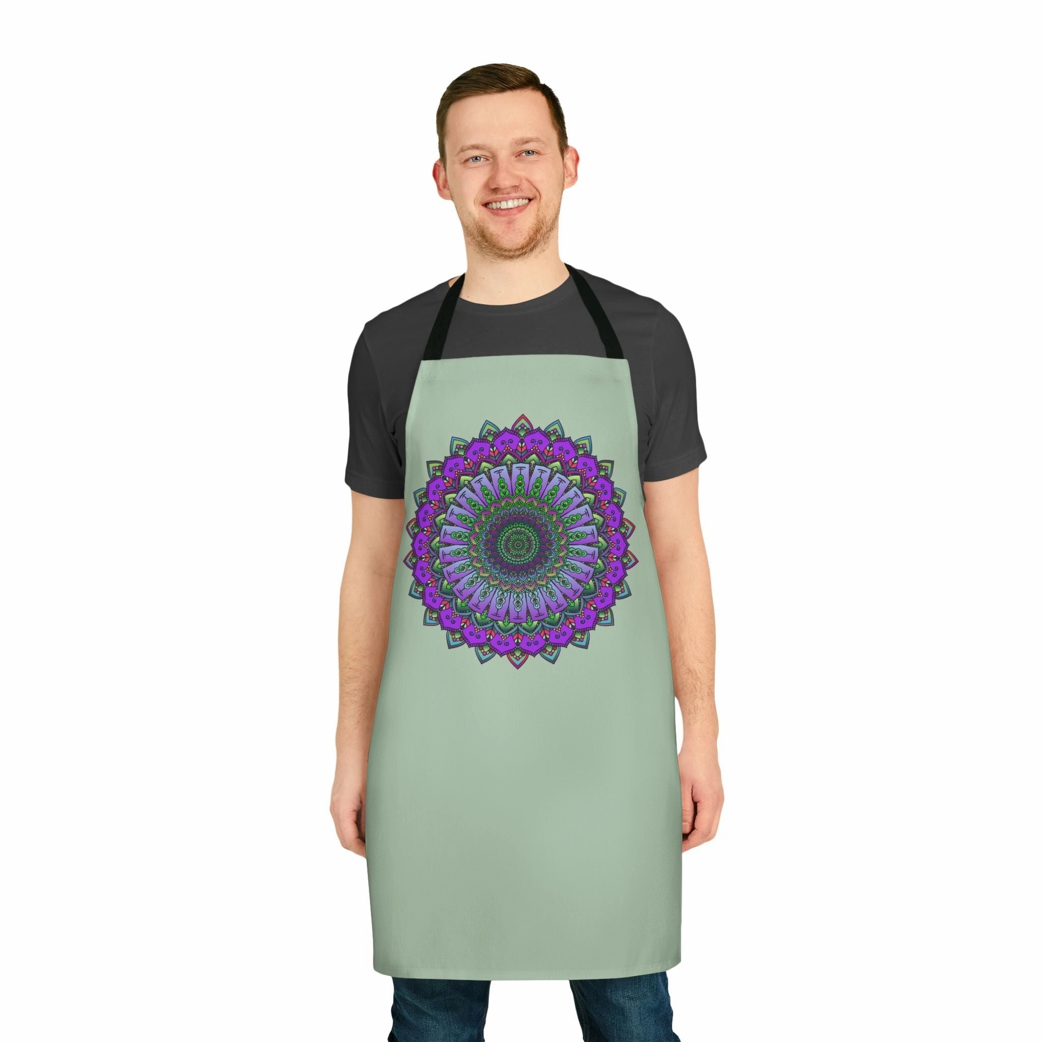 Sage Green Mandala Art Apron