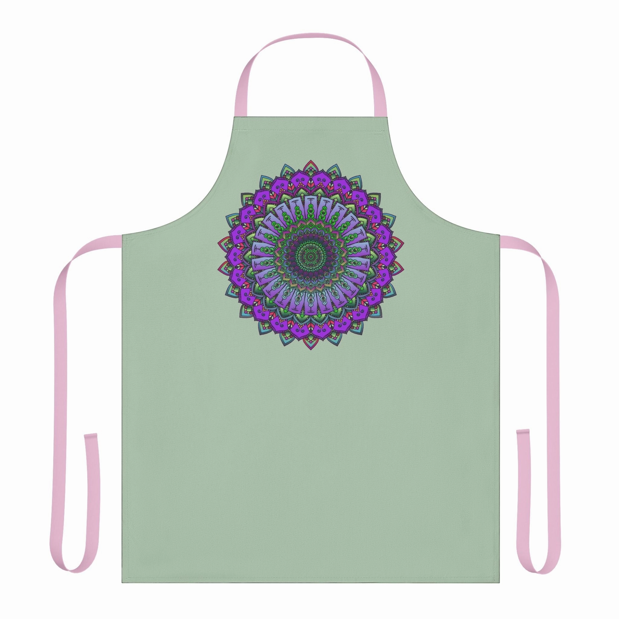 Sage Green Mandala Art Apron