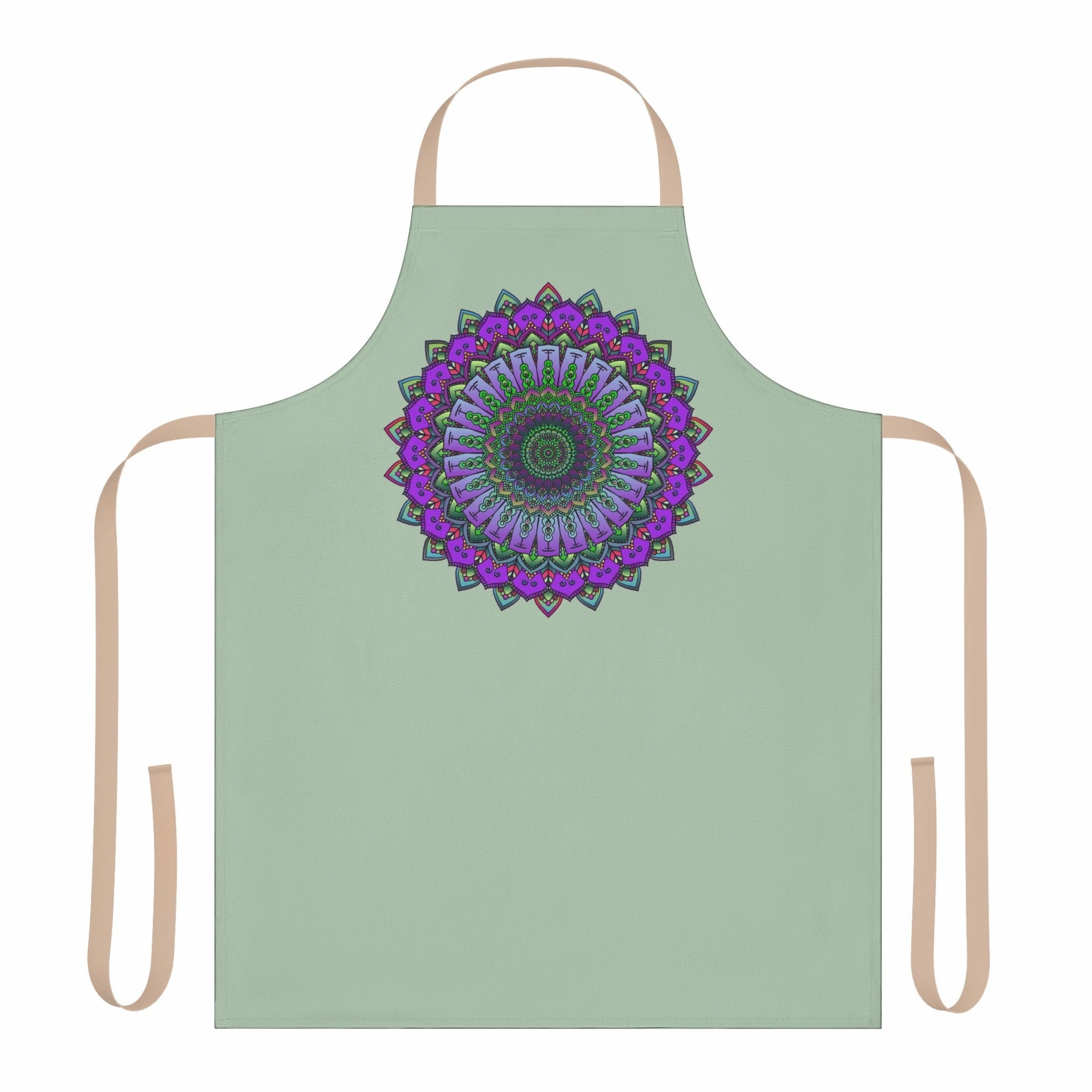 Sage Green Mandala Art Apron
