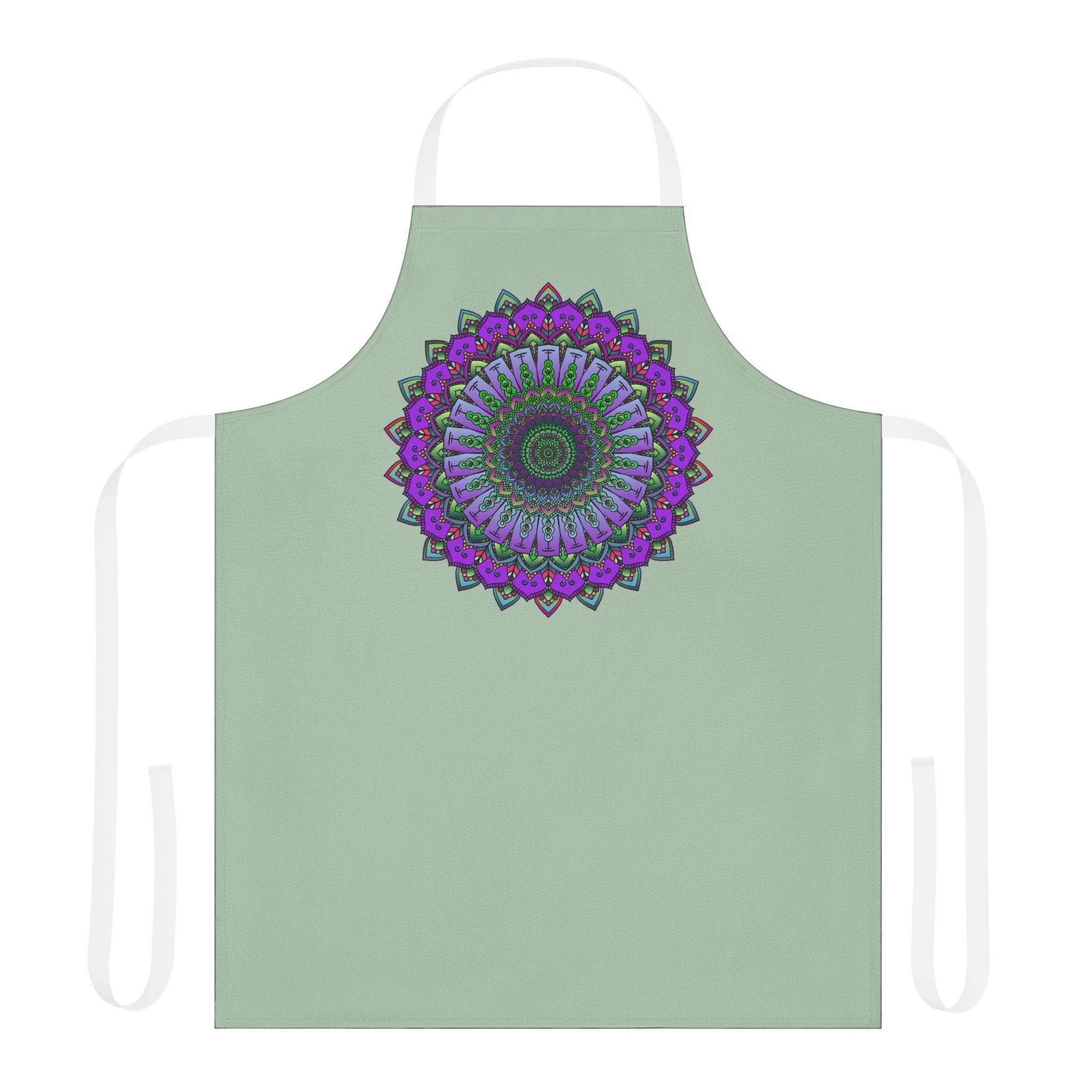 Sage Green Mandala Art Apron