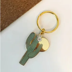 Saguaro Cactus with Flower Keychain