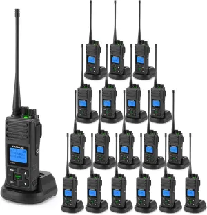 SAMCOM 2 Way Radios Walkie Talkies,Rechargeable Long Range Two Way Radio,5 Watts Programmable Commercial Handheld UHF Radios with 2 Pin Earpiece,1500mAh Battery for School Warehouse Church,19 Packs