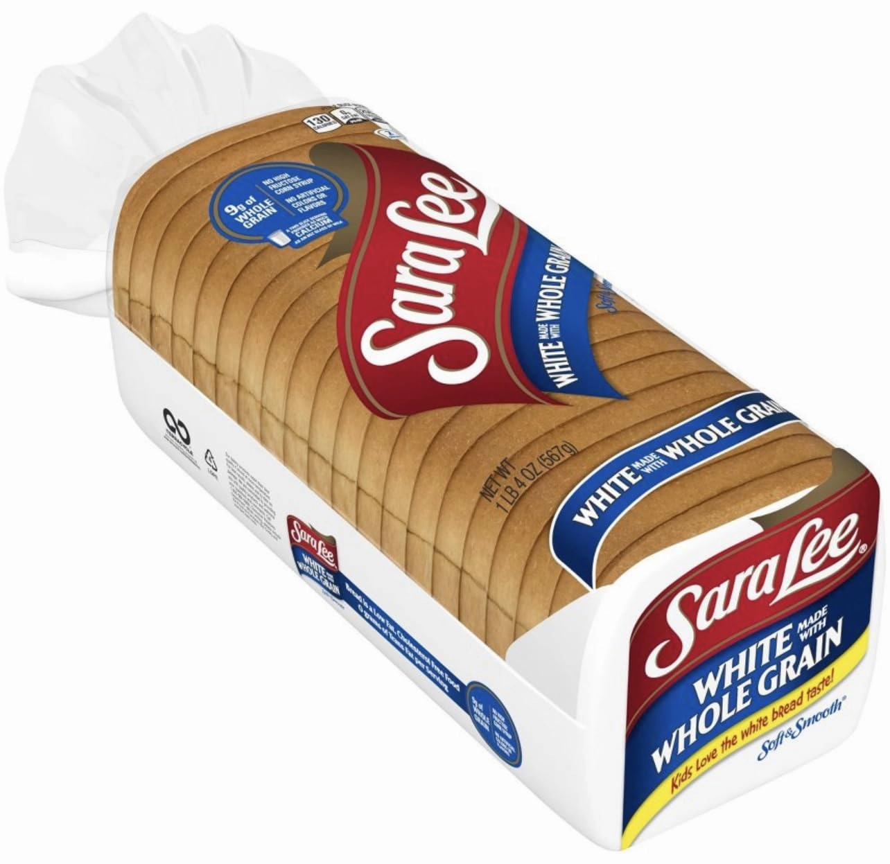 Sara Lee Whole Grain White Bread Bundle - Soft and smooth texture -No trans fat No artificial colors or flavors- 40 oz. Total | Family-Friendly 2-Pack
