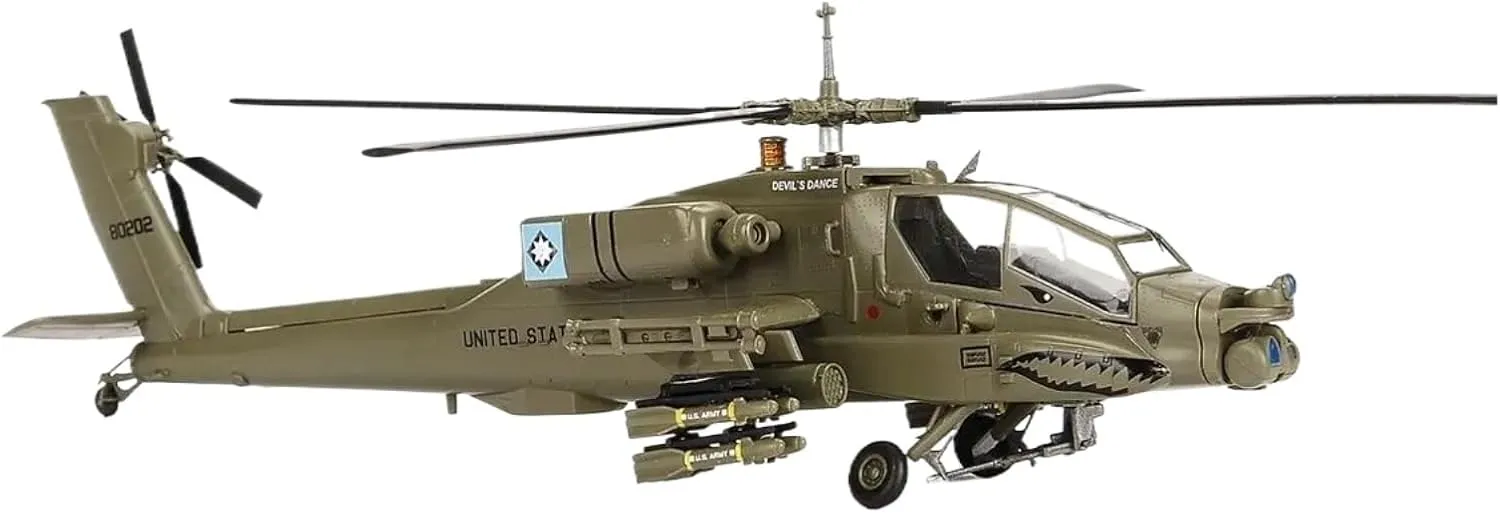 Scale Model for 1/72 Scale Model Apache AH-64A Helicopter U.S. Military Model Aircraft Alloy Model Collection Display