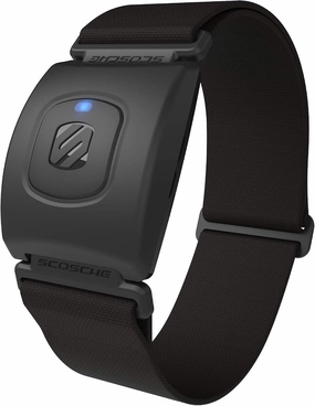 Scosche Rhythm R 2.0: Waterproof/Dustproof Armband with ANT  & BLE Bluetooth Smart for Hyper Accurate Workout Heart Rate Monitoring with Wahoo, Peloton, LED Monitor, DDP Yoga, Strava