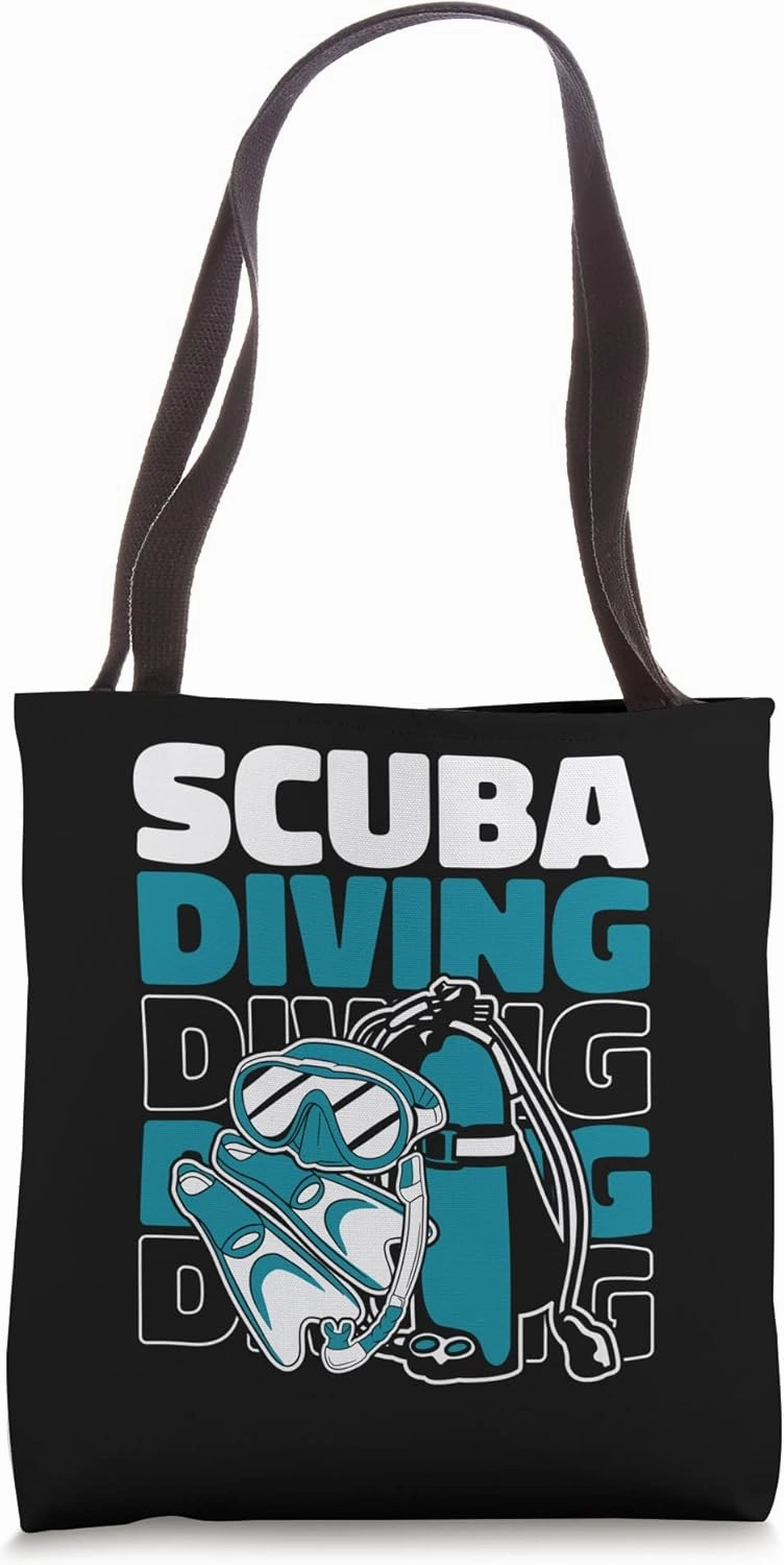 Scuba Diving Underwater Technical Sport Diving Scuba Diver Tote Bag