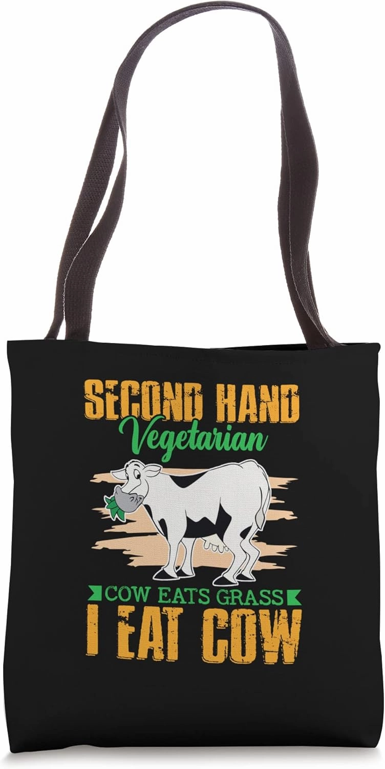 Second Hand Vegetarian Meat Food Beef Steak Tote Bag