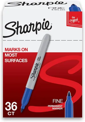 Sharpie Permanent Markers Bulk Set Fine Tip Markers Set For Plastic Metal Wood And More Black 36 Count