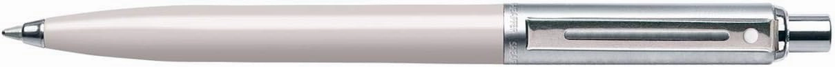 Sheaffer E23210751CS Sentinel Brushed Chrome Cap Barrel Ballpoint Pen - White