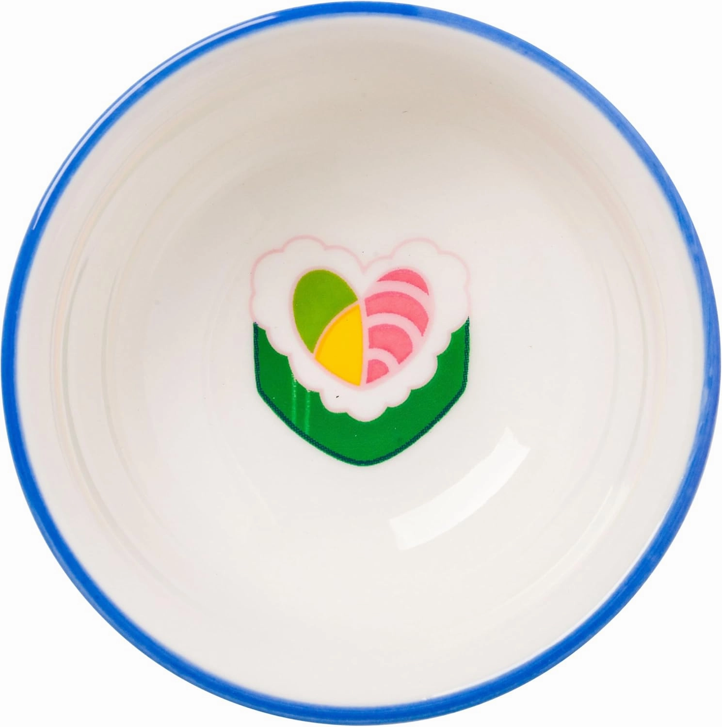 Silver Buffalo Care Bears Featuring Grumpy, Tenderheart, and Friend Bear Ramen Blue Ceramic Sushi Set with Dipping Sauce Dish and Matching Chopsticks