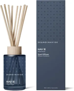 Skandinavisk HAV 'Sea' Scent Diffuser with 8 Scents; Scent Notes: Salt Spray and Sea Kelp, Hawthorn and Beach Rose, 3.38 fl. oz.