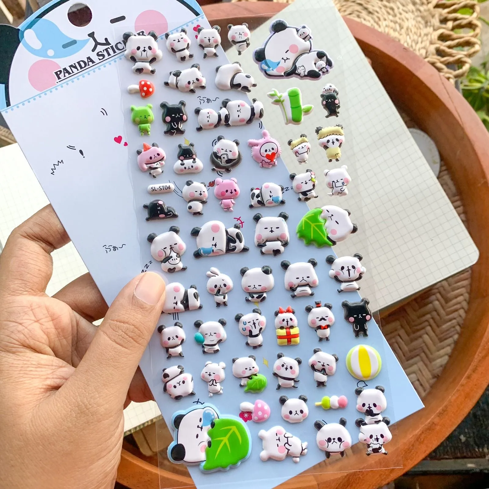 SLST04 - 3D Puffy Decorative Stickers Panda | 1 sheet