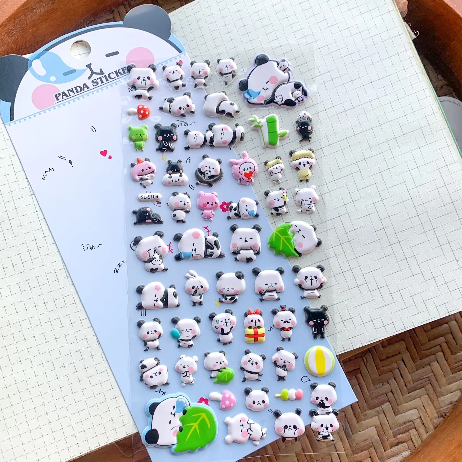 SLST04 - 3D Puffy Decorative Stickers Panda | 1 sheet