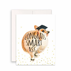 SMART ASS CORGI GRAD CARD