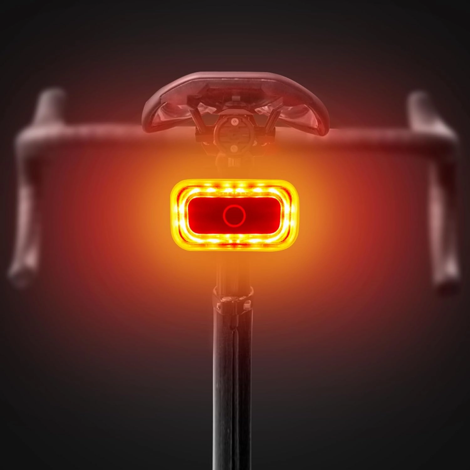 Smart Rear Bike Light, Brake Sensing Bike Tail Light, Auto On/Off, Waterproof, USB Rechargeable Bicycle Rear Light,1500m Viewable Range, Cycling Safety Accessories