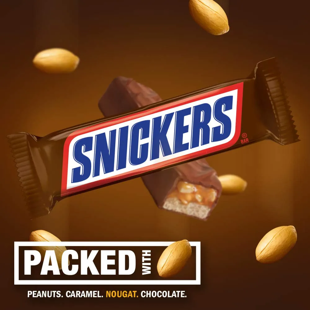 SNICKERS Full Size Milk Chocolate Candy Bars Father’s Day Gift - 11.16 oz, 6 Chocolate Bars Pack