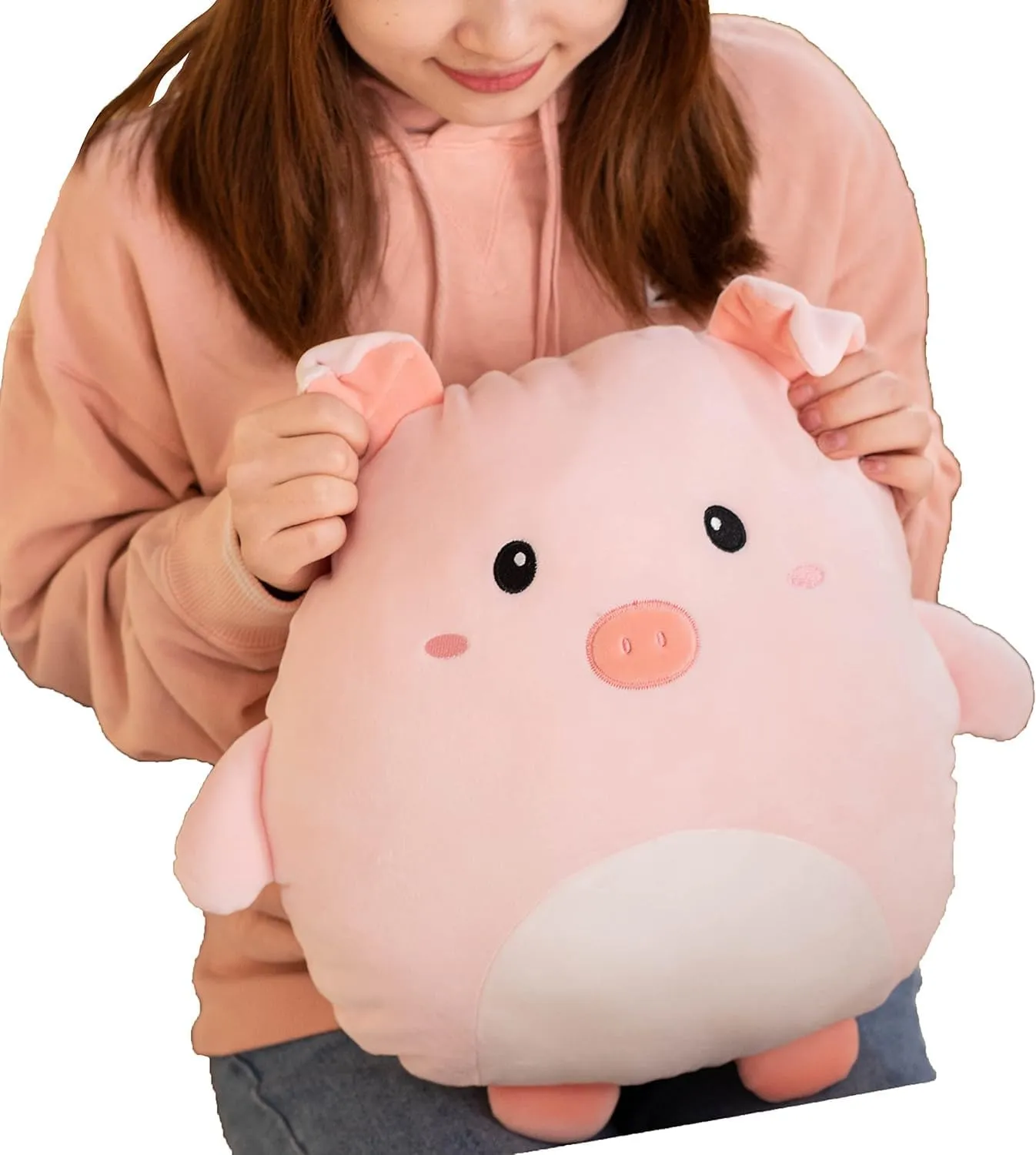 Soft Pig Plush Hugging Pillow Cute Pink Pig Stuffed Animal Plushies Toy Pig Kids Stuffed Animals Plush Toys for Birthday, Valentine, Christmas 12 Inch