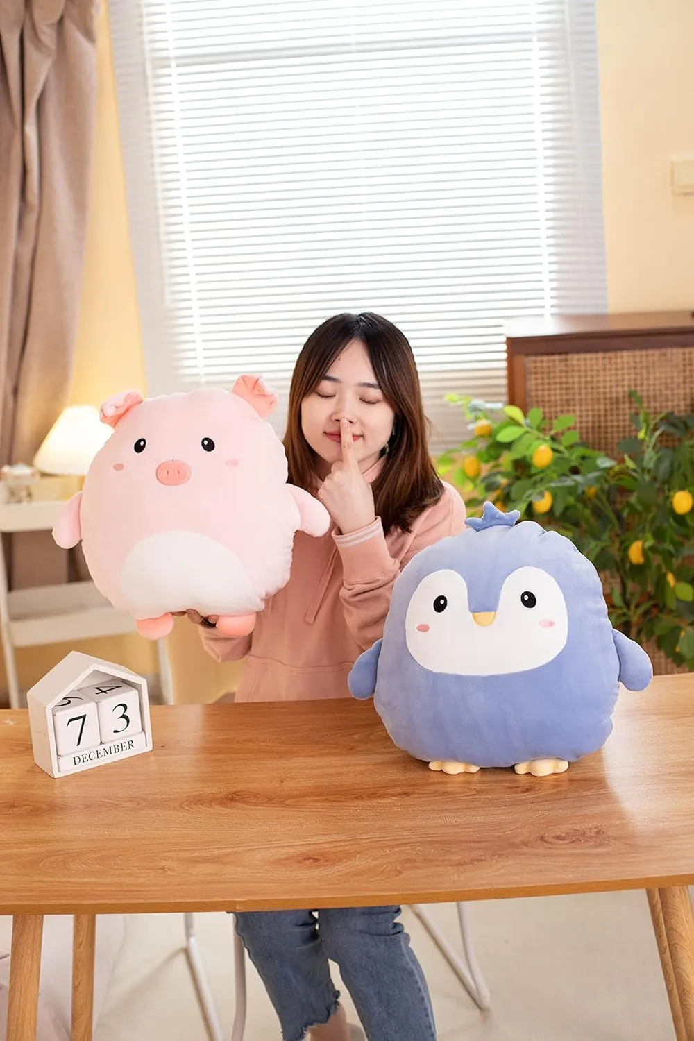 Soft Pig Plush Hugging Pillow Cute Pink Pig Stuffed Animal Plushies Toy Pig Kids Stuffed Animals Plush Toys for Birthday, Valentine, Christmas 12 Inch