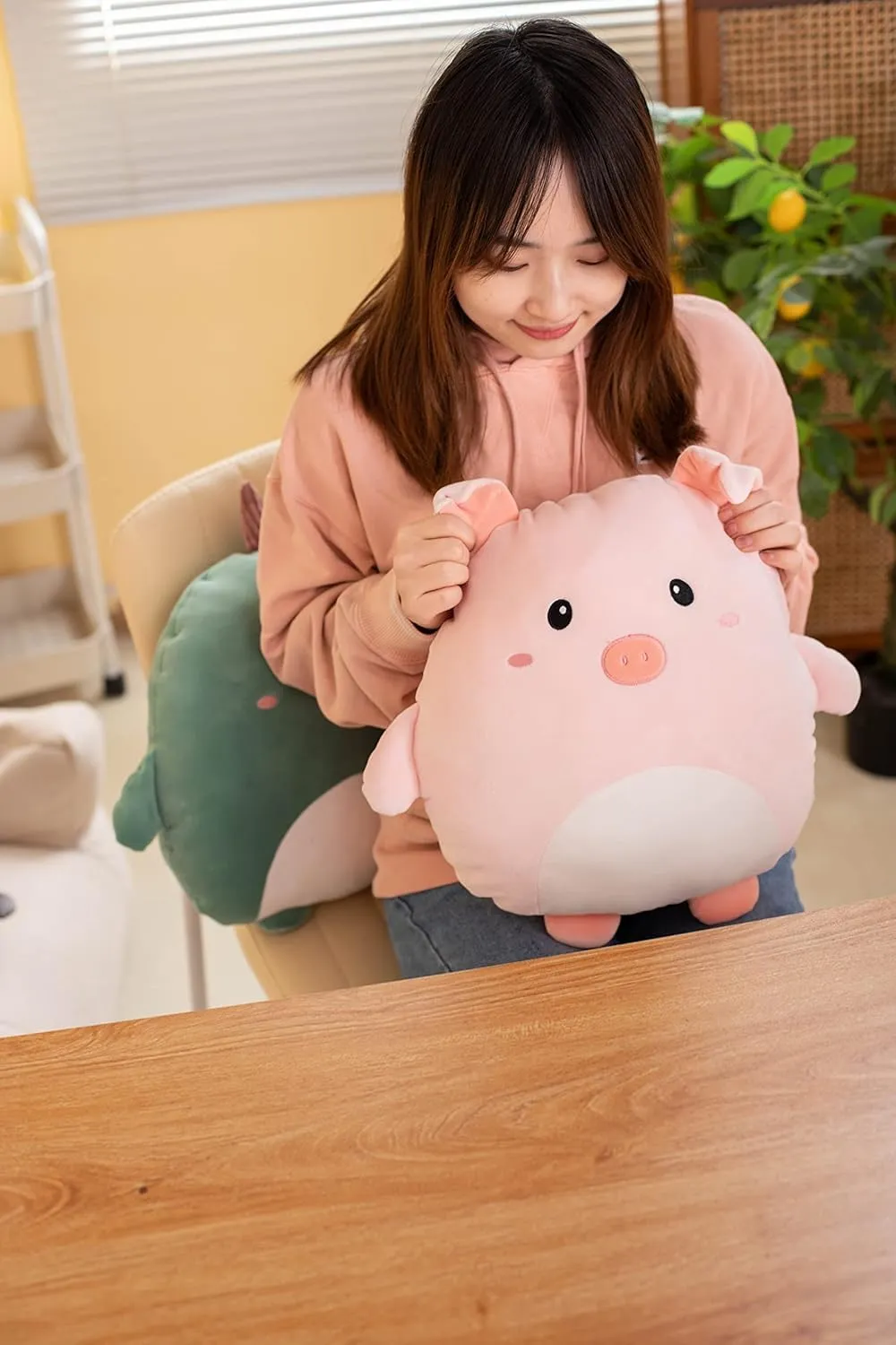 Soft Pig Plush Hugging Pillow Cute Pink Pig Stuffed Animal Plushies Toy Pig Kids Stuffed Animals Plush Toys for Birthday, Valentine, Christmas 12 Inch