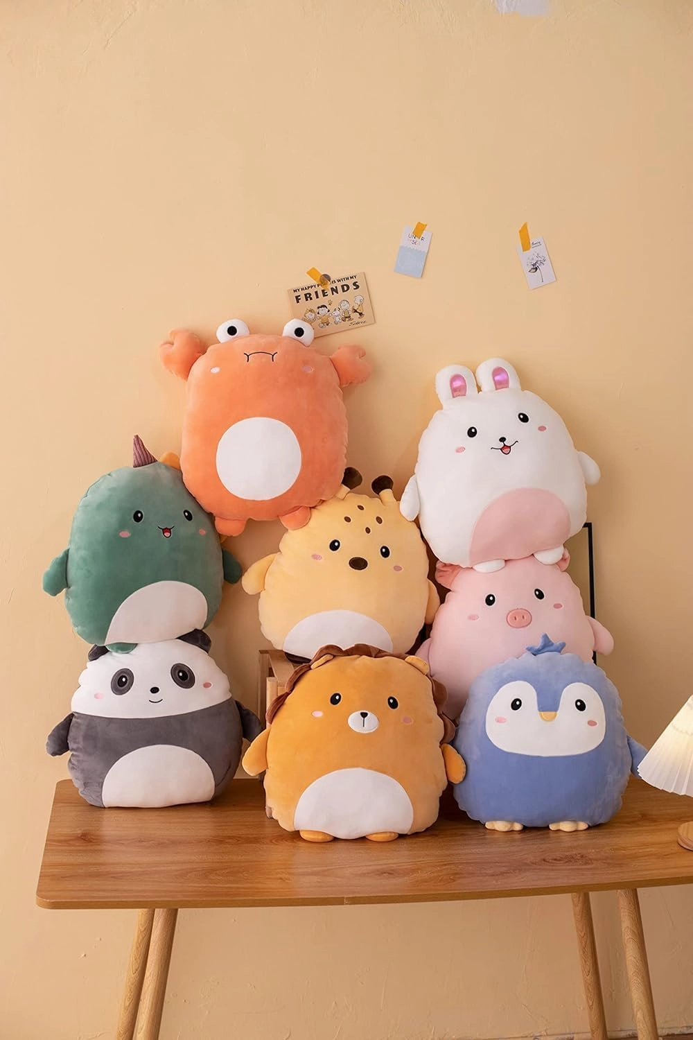 Soft Lion Plush Hugging Pillow Cute Stuffed Animal Plushies Toy Kids Stuffed Animals Plush Toys for Birthday, Valentine, Christmas 12 Inch
