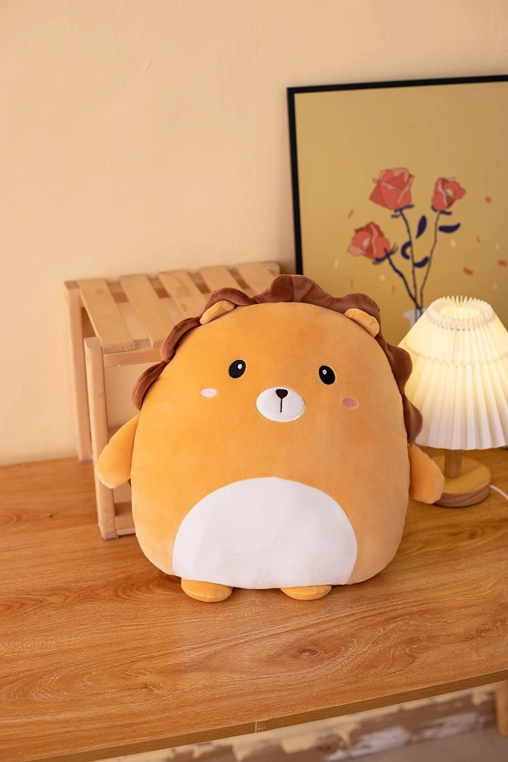 Soft Lion Plush Hugging Pillow Cute Stuffed Animal Plushies Toy Kids Stuffed Animals Plush Toys for Birthday, Valentine, Christmas 12 Inch