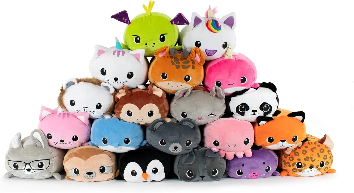 Softest Plushies Premium Squishy Pillow Series 1 – Lots of Different Award Winning Animals and Unique Stories – Snuggle and Stack – Endless Fun (Drac)