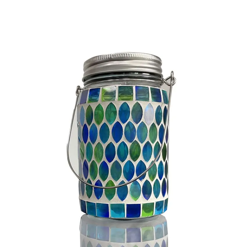 Solar Mosaic Hanging Lanterns, Outdoor Waterproof, 2/4 Pack