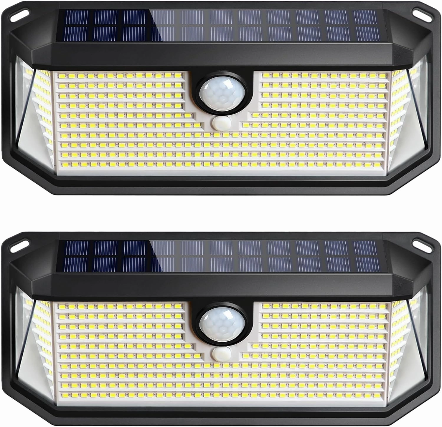 Solar Outdoor Lights, 4000LM 388 LEDs Motion Sensor Solar Powered Outdoor Light, IP65 Waterproof Exterior Flood Security Lights with 270° Wide Angle & 3 Modes for Patio Garage, 2-Pack
