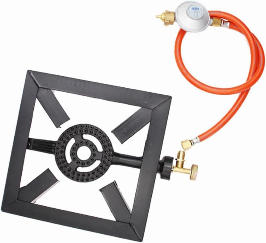 Sosoport Portable Camping Cook Set Propane Burner Gas Cooker for Outdoor Cooking Cast Iron Stove Burner