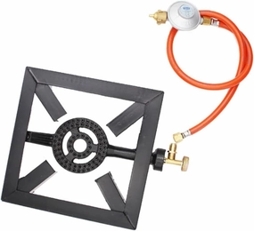Sosoport Portable Camping Cook Set Propane Burner Gas Cooker for Outdoor Cooking Cast Iron Stove Burner