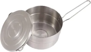 Stainless Steel Camping Pot Portable Hiking Cookware -skid Handle Lightweight Design for Outdoor Cooking Backpacking and Picnics Reusable