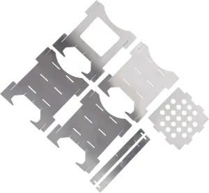 Stainless Steel Portable Folding Wood Burning Stove Mini Cooker Camping Hiking Picnic