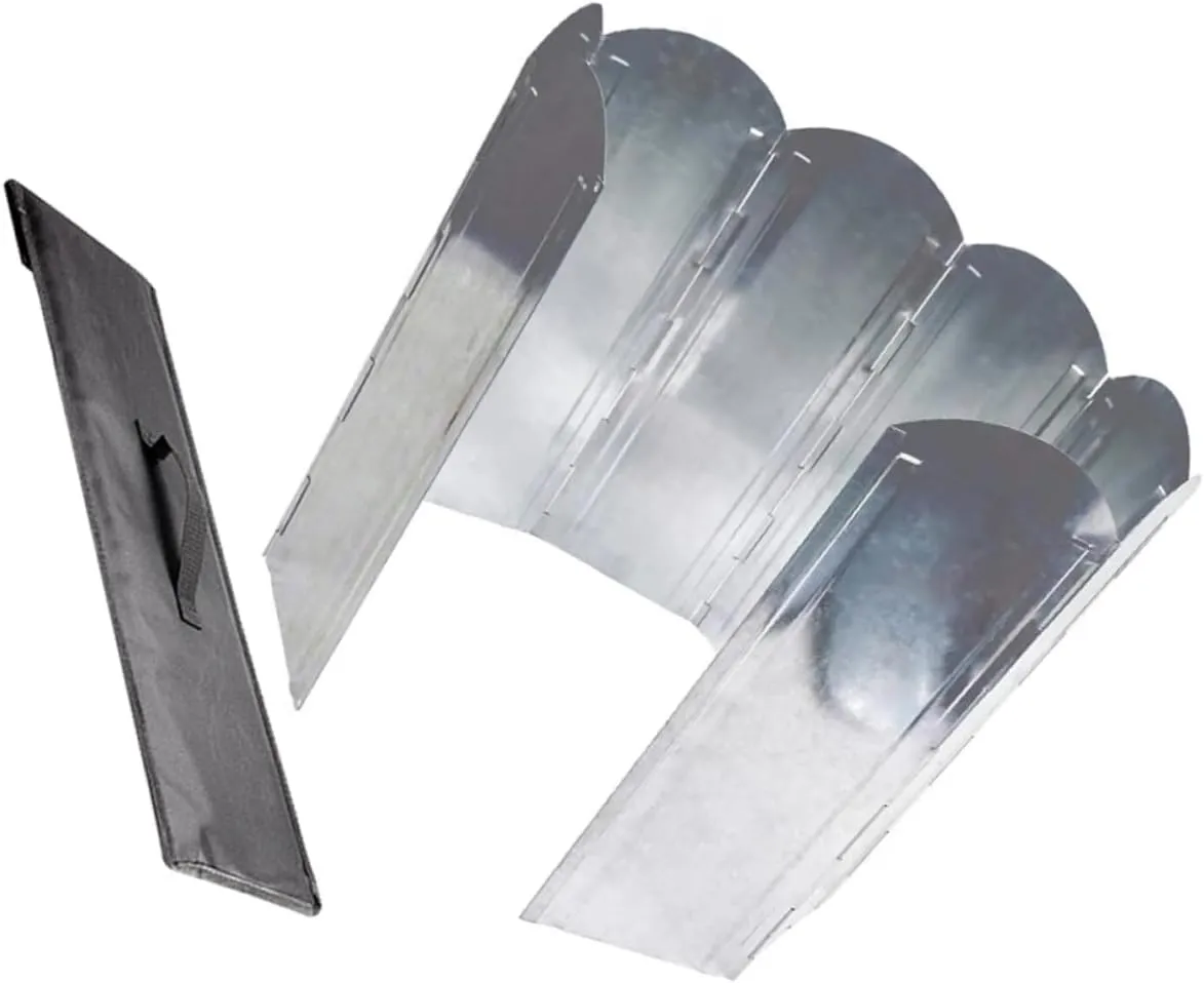 Stove Windshield for Portable Camping Grill Camping Windproof Cooking Tool Lightweight Windscreen Burner Windproof Cooking Windscreen for Outdoor