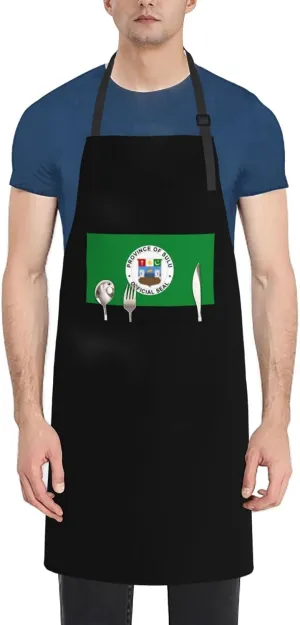 Sulu Province Flag Aprons With Pockets Waterproof Work Apron Creative Gifts