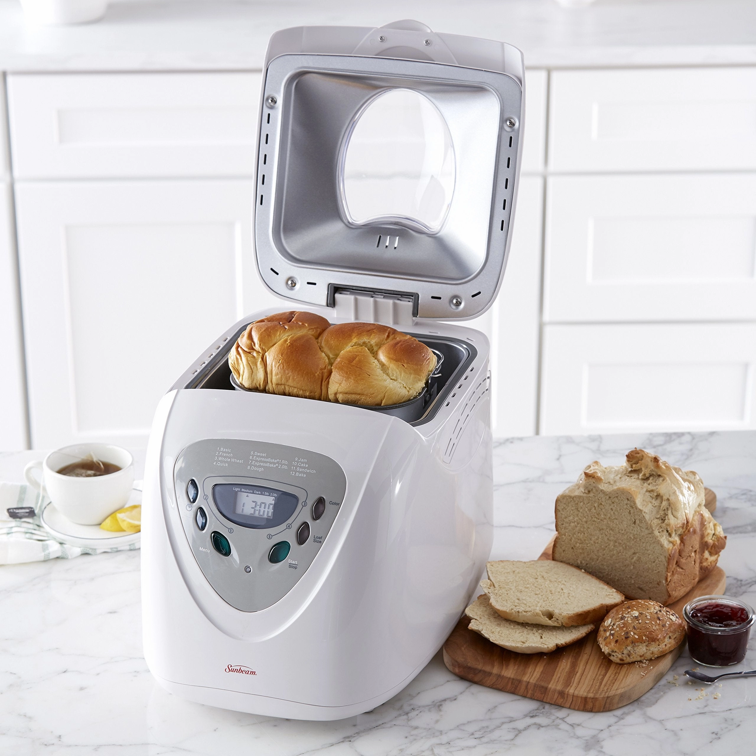 Sunbeam Programmable Bread Maker, 2 Pound, White (005891-000-000)