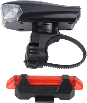 SUPVOX 2pcs Rechargeable Bike Light Set Smart Motion Sensor Front Headlight Tail Back Light Kit Waterproof for Night Riding