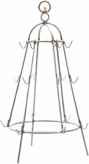 SUPVOX Stainless Steel Bbq Hanging Rack for Outdoor Grilling Barbecue Rack with Hanger Easy Ribs Skewers and Meat Hooks Premium Craftsmanship for -term Use