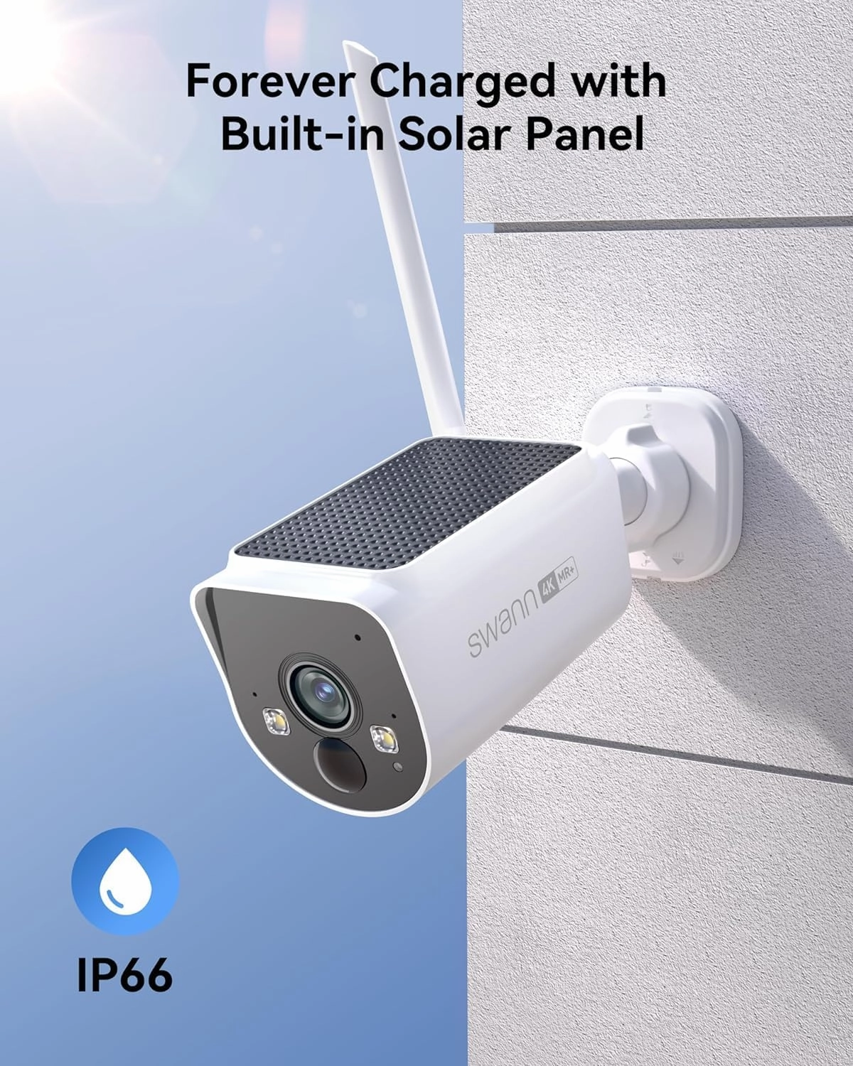 Swann MaxRanger 4K Wireless NVR Security System 2-Cameras, Solar Panels, Longest Range Wi-Fi Outdoor, Person Vehicle Detection, Color Night Vision, Wire Free, Local Storage, No Monthly Fee (Renewed)