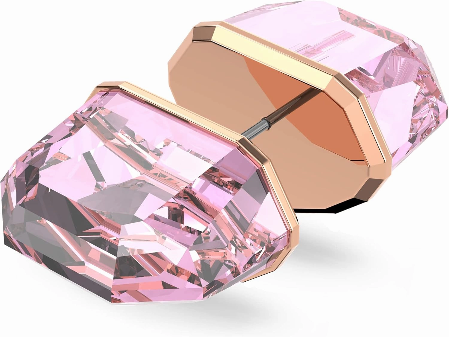 SWAROVSKI Lucent stud earring, Single, Pink, Rose-gold tone Finish